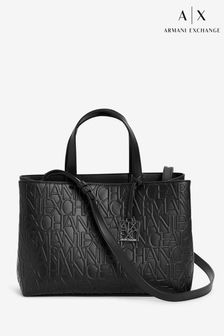 حقيبة سوداء لامعة من Armani Exchange (A49522) | 65 ر.ع