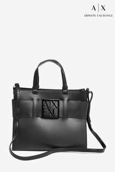 أسود - حقيبة بشعار مربع من Armani Exchange (A49530) | 78 ر.ع