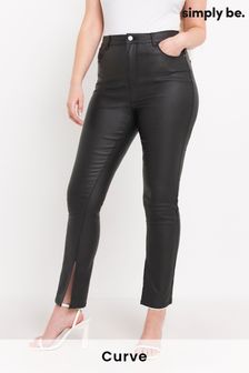 Simply Be Chloe Black Coated Jeans (A4A442) | €18.50