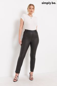 Simply Be Bella Black Coated Trousers (A4A874) | €32