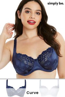 Simply Be Laura Full Cup White Bras 2 Pack (A4D235) | 16 € - 17 €