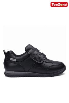 נעלי בית ספר עם רצועה אחת של ToeZone בשחור עם כוכב (A50172) | ‏112 ₪
