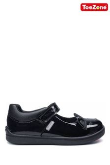 Черные лакированные школьные туфли с единорогом ToeZone (A50176) | €19