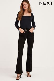 Black Lift, Slim & Shape Flare Jeans (A50707) | $56