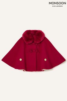 Monsoon Red Baby Bow Cape