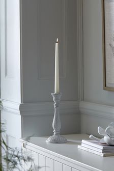 Grey Vintage Candlstick Pillar Candle Holder (A50807) | ₪ 53