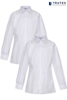 Trutex White Long Sleeve Fitted Blouse 2 Pack (A50975) | 26 € - 30 €