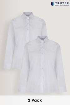 Trutex White Long Sleeve Non Iron Blouse 2 Pack (A50979) | €24 - €28