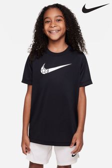 Schwarz - Nike Dri-fit Training T-Shirt mit Fußballgrafik (A52016) | 36 €