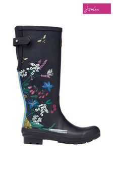 Joules Printed Wellies With Adjustable Back Gusset (A52333) | SGD 77