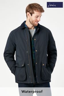 Manteau Joules Arbury imperméable bleu à plusieurs poches et doublure matelassée (A52343) | CA$ 323