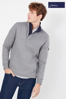 Joules Darrington Sweatshirt mit kurzem Reißverschluss, Grau (A52350) | 74 €