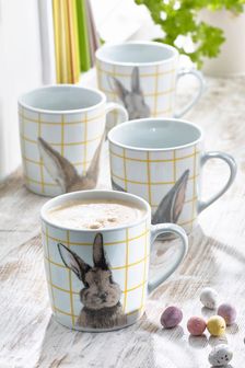 Set of 4 Rabbit Rabbit Mugs (A52611) | ₪ 59