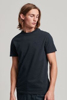 Eclipse-Marineblau - Superdry T-Shirt aus Bio-Baumwolle mit Vintage-Stickerei (A52847) | 30 €