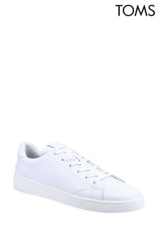 TOMS White TRVL Lite 2.0 Leather Lace-up Trainers (A52957) | $165