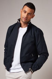 Navy Blue Tipped Funnel Jacket (A54583) | $82