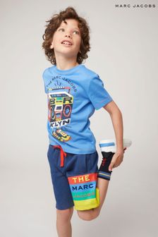 Marc Jacobs Blue Denim Rainbow Logo Shorts (A54594) | $102 - $124