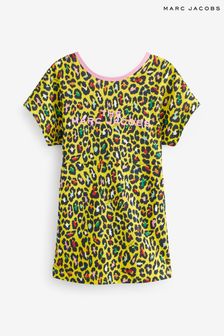 The Marc Jacobs Yellow Leopard Print Logo T-Shirt Dress (A54603) | $117 - $138