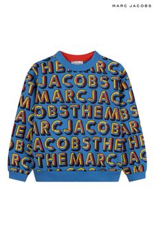 The Marc Jacobs Blue All Over Logo Sweatshirt (A54610) | $124 - $148