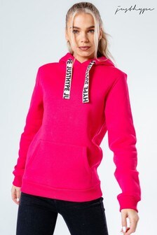 Hype. Damen Kapuzensweatshirt mit Kordelzug, leuchtendes Pink (A54650) | 47 €