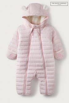 The White Company Baby Pink Recycled Quilted Pramsuit (A54776) | ₪ 228
