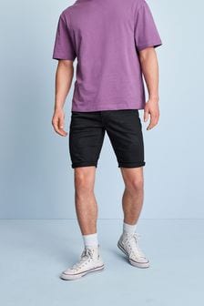Black Skinny Fit Denim Shorts (A54816) | ₪ 70