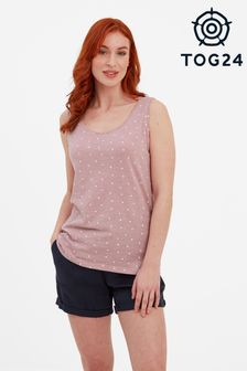 Różowa damska koszulka Tog 24 z dekoltem henley (A54909) | 75 zł