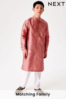 Розовый - Курта для мальчиков с вышивкой (3-16 лет) (A54918) | €18 - €23