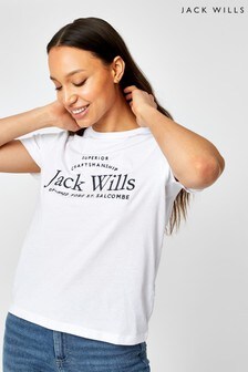 Jack Wills White Forstal Boyfriend T-Shirt