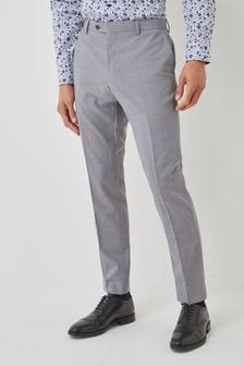 Light Grey Slim Fit Wool Blend Stretch Suit: Trousers (A54987) | 19 €