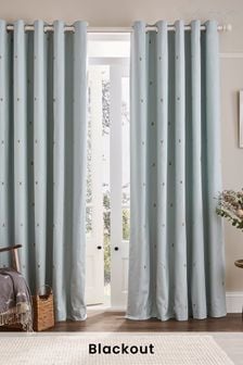 Sophie Allport Blue Bee Blackout Eyelet Curtains (A56196) | $127 - $227