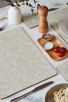 Morris & Co. by Pimpernel Set of 4 Grey Strawberry Thief Large Placemats (A56383) | €47