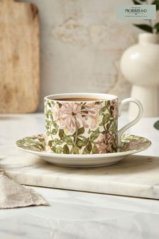 Morris & Co. by Spode Green Honeysuckle Teacup and Saucer (A56556) | $40