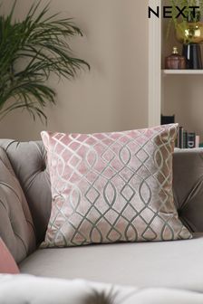 Blush Pink Collection Luxe Damask Cushion (A56990) | $49