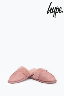 Rosa - Hype. - Pantofole in pelliccia sintetica da bambine (A57301) | €20