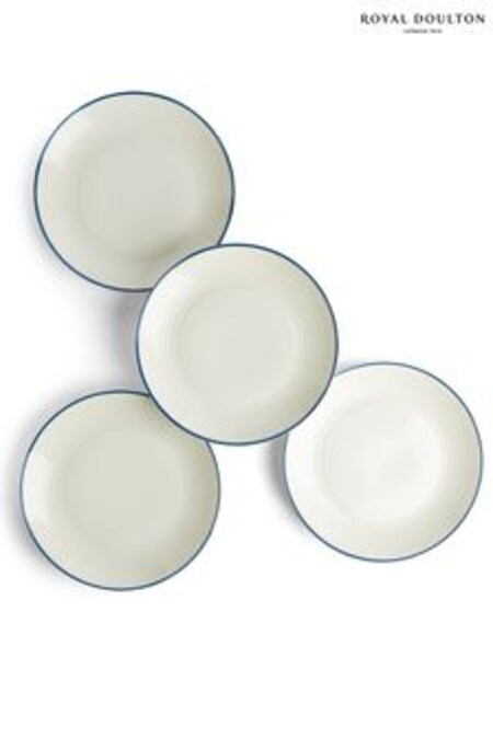 Set de 4 platos de 28 cm con líneas tipo laberinto en color denim Gordon Ramsay de Royal Doulton (A57335) | 59 €