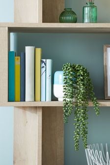 Green Artificial Trailing Plant In Teal Blue Pot (A57418) | KRW41,800