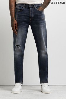 River Island Blue Dark Relaxed Gimlet Jeans (A57427) | ₪ 149