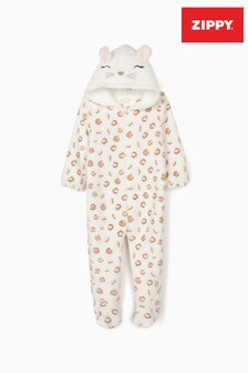 Zippy Baby Girls White Cute Leopard All-In-One (A58050) | €25