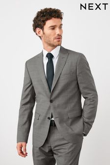 Grey Slim Fit Signature Reda Check Suit: Jacket (A58068) | AED496