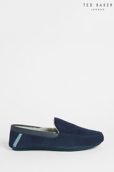 Ted Baker Blue Valant Moccasin Slippers (A58166) | €79
