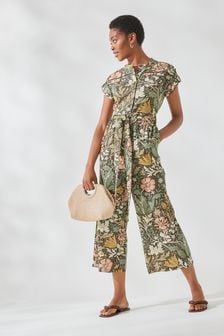 Morris & Co. Floral Linen Mix Jumpsuit (A58280) | $98