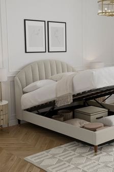 Soft Texture Light Natural Stella Upholstered Ottoman Storage Bed Frame (A58384) | €1,200 - €1,450