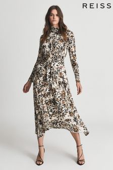 Reiss Bobby Floral Printed Midi Dress (A58735) | ₪ 850