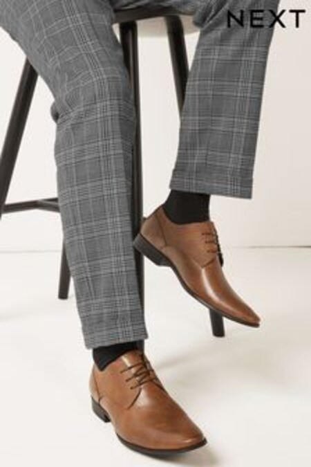 Tan Brown Derby Shoes (A58857) | €35