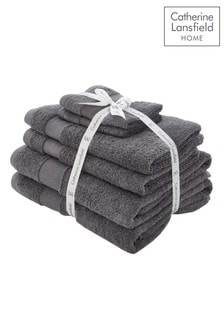 Catherine Lansfield 6 Piece Grey Anti-Bacterial Towel Bale (A58915) | 35 €