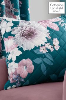 Catherine Lansfield Teal Blue Shewsbury Velvet Pinsonic Cushion (A58928) | NT$650