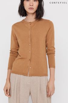 Cortefiel Essential Brown Jersey Knit Cardigan (A59058) | 30 €