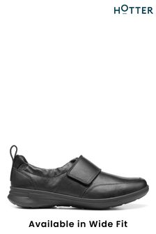 Hotter Exton Black Wide Fit Touch-Fastening Full Covered Shoes (A59063) | €53