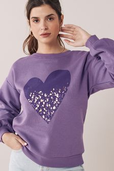 Purple Heart Graphic Sweatshirt (A59311) | $53